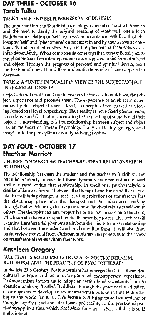 Last Two Days' Lectures